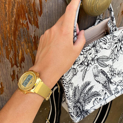 Casio Vintage Mod. Round - Gold Mesh