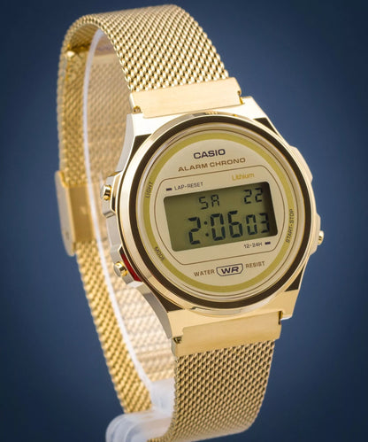 Casio Vintage Mod. Round - Gold Mesh